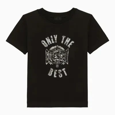 Givenchy Kids' Black Cotton T-shirt With Logo