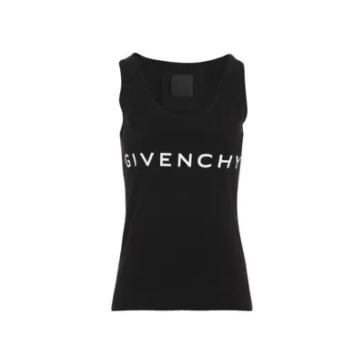 Givenchy Black Cotton Tank Top