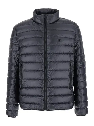 Givenchy Black High Neck Down Jacket With Logo Detail In Tech Fabric Man