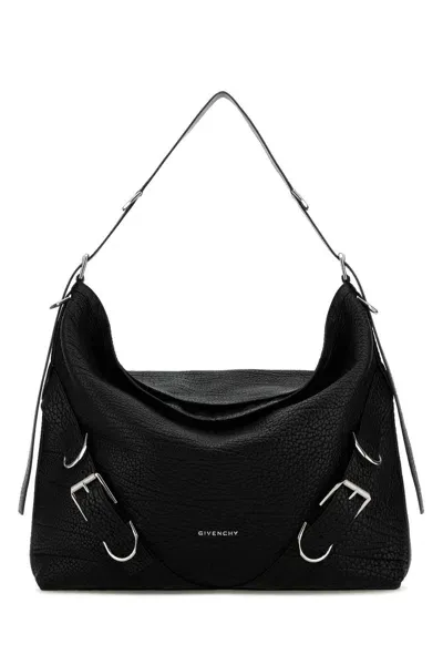 Givenchy Black Leather Large Voyou Shoulder Bag