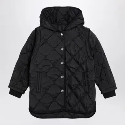 Givenchy Kids' Black Quilted Parka With Removable Sleeves