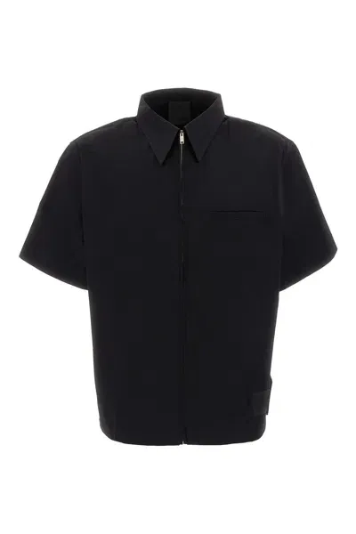 Givenchy Black Stretch Poplin Shirt In 001