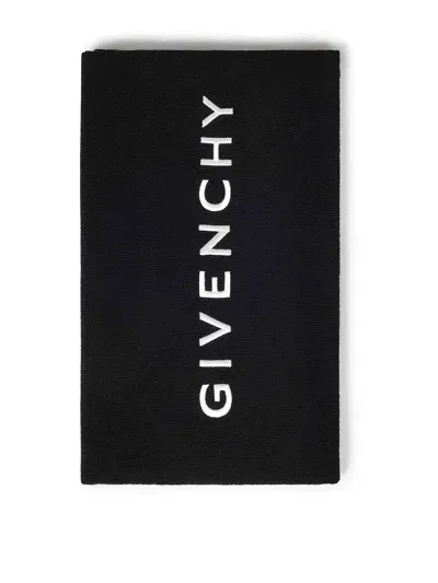 Givenchy Black Wool And Cashmere Knit Scarf