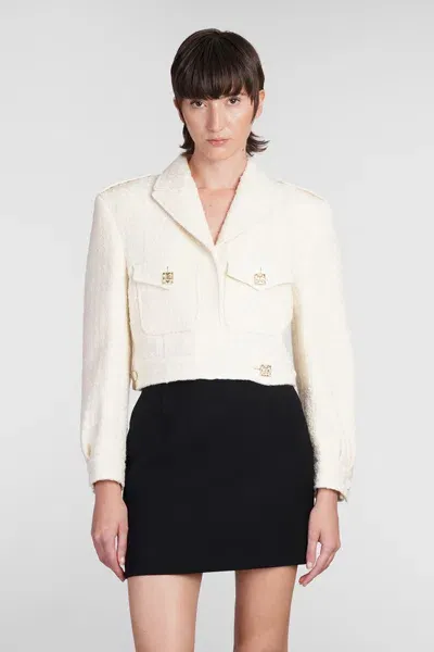 Givenchy Military Cropped Jacket In Beige