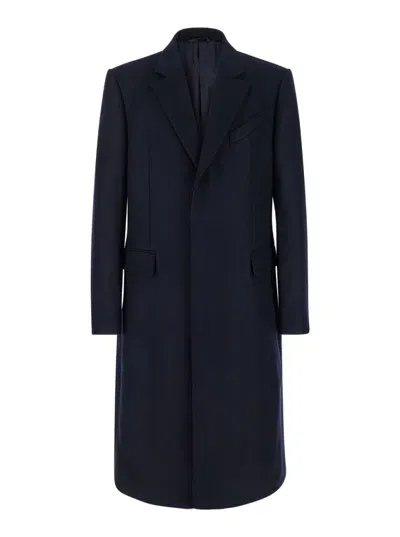 Givenchy Fitted Long Coat In Blue