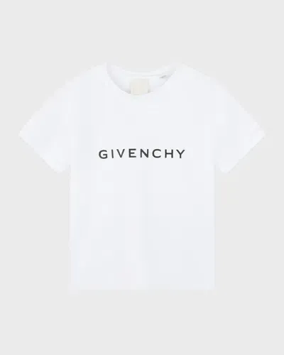 Givenchy Kids' Boy's Classic Logo-print T-shirt In White