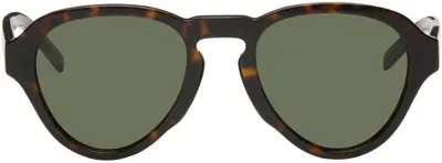 Givenchy Brown Gv Day Sunglasses In Dark Havana/green