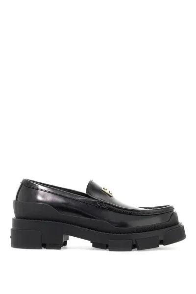 Givenchy Brushed Leather Loafer In Black