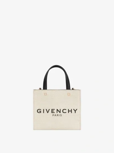 Givenchy Cabas G-tote Mini En Toile In White