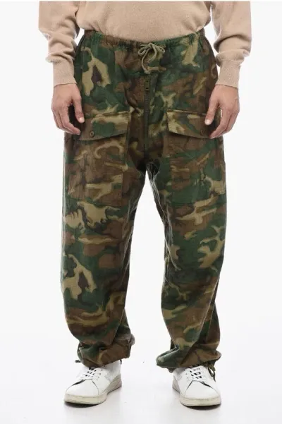 Givenchy Camo Cargo Pants With Zip Detail In Green