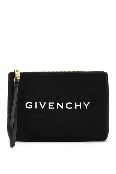 Givenchy Canvas Pouch In Black