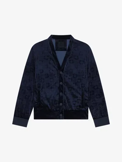 Givenchy Cardigan In Monogram 72 Velvet In Multicolor