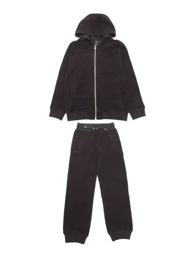 Givenchy Kids' 4g Motif Jacquard Hooded Tracksuit In Black