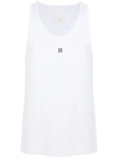 Givenchy Classic Cotton Tank Top With Sleek Design And Subtle Logo Detail In White