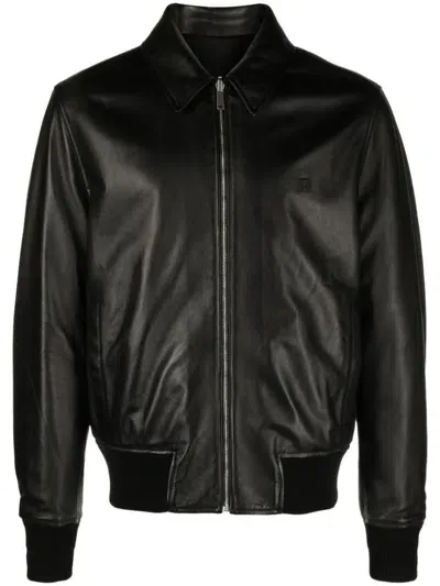 Givenchy Bomber Reversibile In Pelle In Black