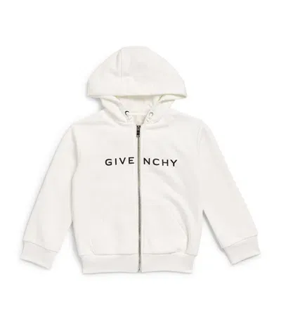 Givenchy Kids' Cotton-blend Logo Hoodie In White