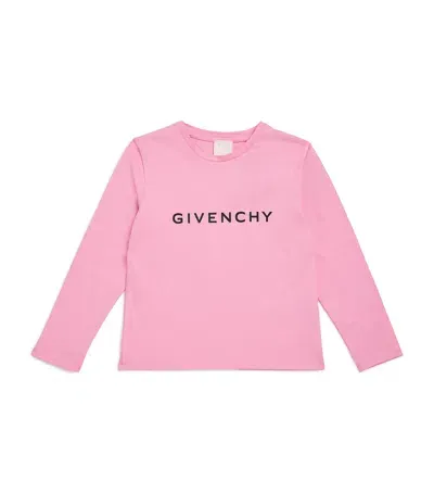 Givenchy Kids' Cotton Logo T-shirt In Pink