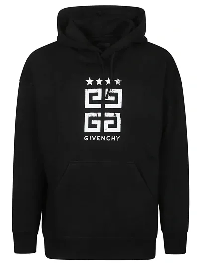 Givenchy Cotton Hooded Top In Black