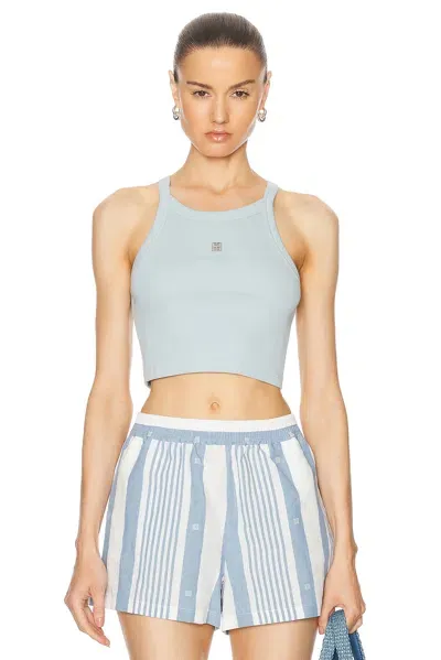 Givenchy Cropped Tank Top In Sky Blue