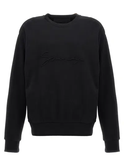 Givenchy Embossed Logo Sweatshirt In Black