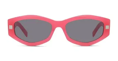 Givenchy Eyewear Irregular Frame Sunglasses In Pink