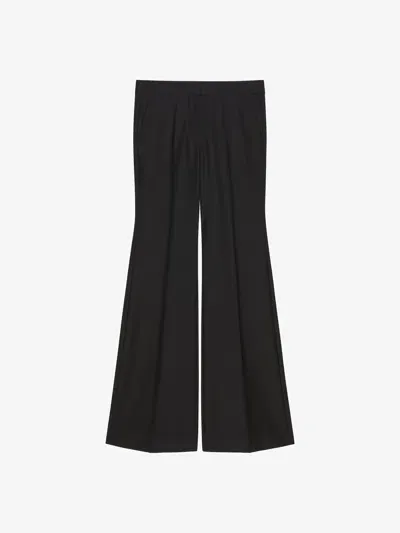 Givenchy Flare Tailored Pants In Wool And Mohair In Black