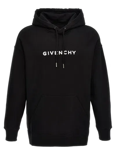 Givenchy Flocked Logo Hoodie Sweatshirt In Multicolor