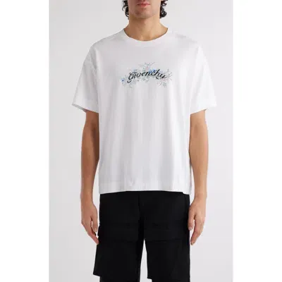 Givenchy Floral Logo Graphic T-shirt In 100-white