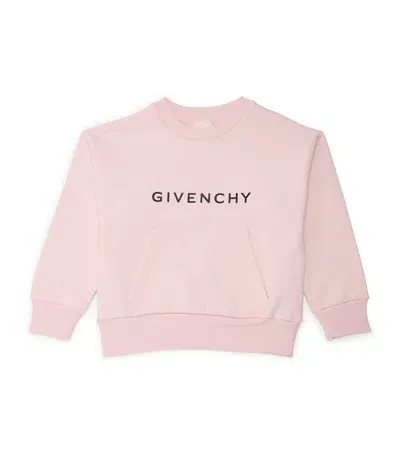 Givenchy Kids' Front-pocket Logo Sweatshirt In Pink