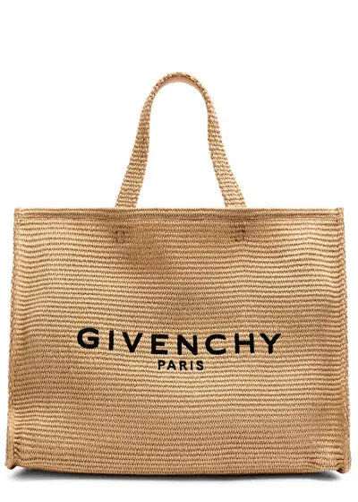 Givenchy Soft Raffia G-tote In Beige