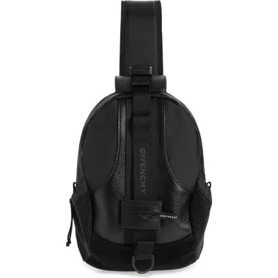 Givenchy G-trail Leather & Nylon Sling Bag In Black