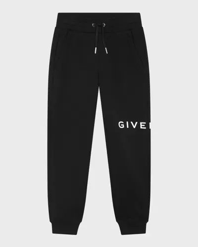 Givenchy Kids' Girl's Logo-print Sweatpants In Black