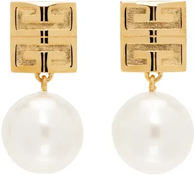 Givenchy Gold 4g Earrings In 119-white/golden