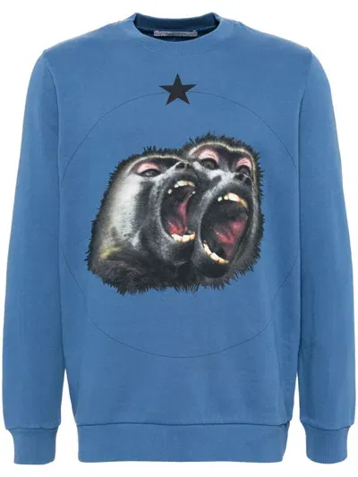 Givenchy Graphic-printed Sweatshirt In Blue