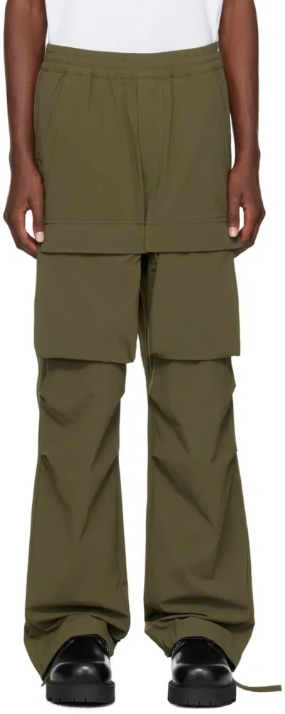 Givenchy Green Flap Pocket Cargo Pants In 305-khaki