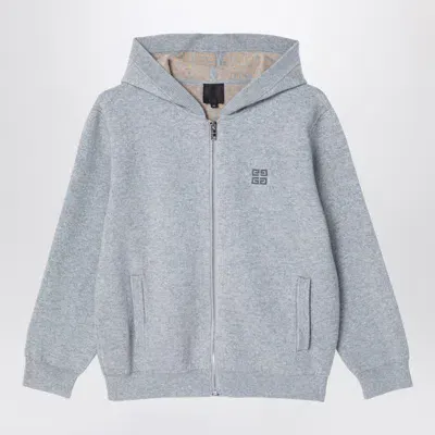 Givenchy Kids' Grey Cotton Zipped Cardigan