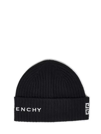 Givenchy Logo Knitted Hat In Black