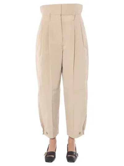 Givenchy High-waist Trousers In Beige