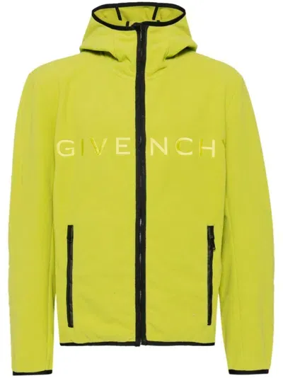 Givenchy Hooded Fleece Jacket In Green