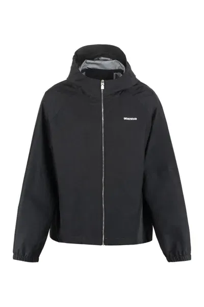 Givenchy Logo Detailed Hooded Jacket In Black