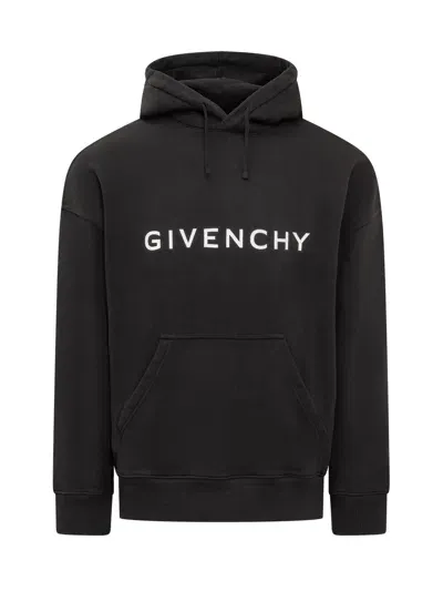 Givenchy Logo Hoodie In Black