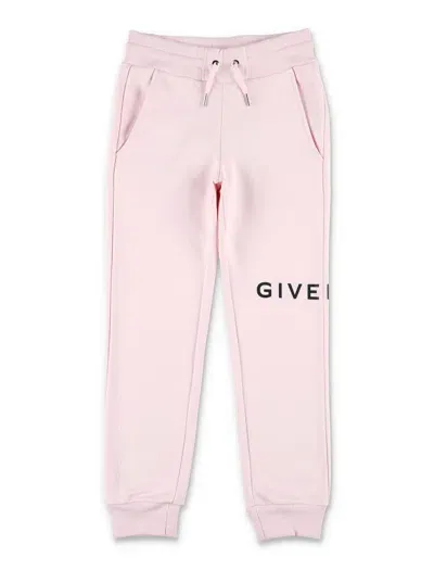 Givenchy Kids' Logo Cotton-blend Jersey Sweatpants In Rose