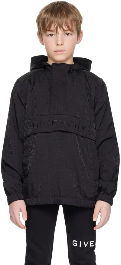 Givenchy Kids Black Printed Jacket In 09b - Black