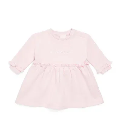 Givenchy Kids Cotton Logo Dress (24-36 Months) In 44z Pink