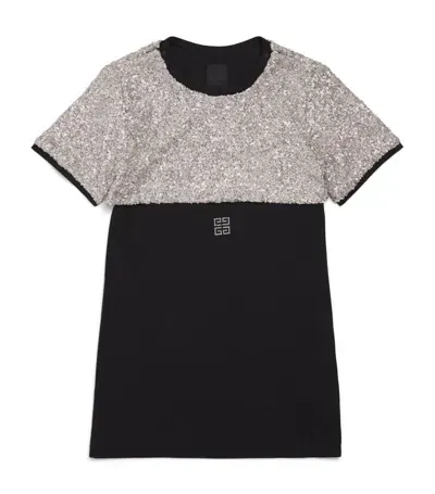 Givenchy Kids' Sequinned T-shirt Dress (4-12 Years) In Black