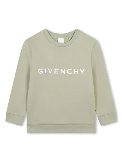 Givenchy Kids' Logo-print Sweatshirt In Green