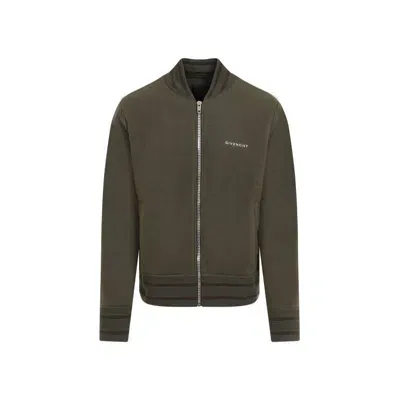 Givenchy Knitted Varsity Jacket In Green