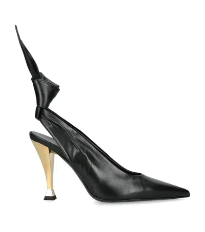 Givenchy Leather Beauw Slingback Pumps 95 In Black