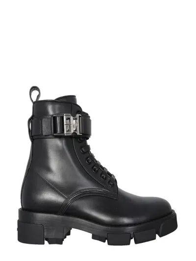 Givenchy Leather Terra Boots In Black