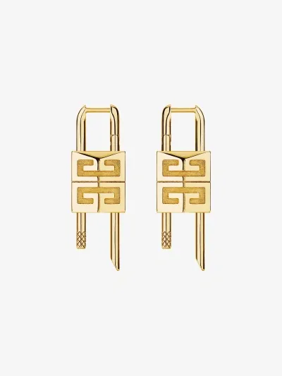 Givenchy Lock Earrings In Metal In Multicolor